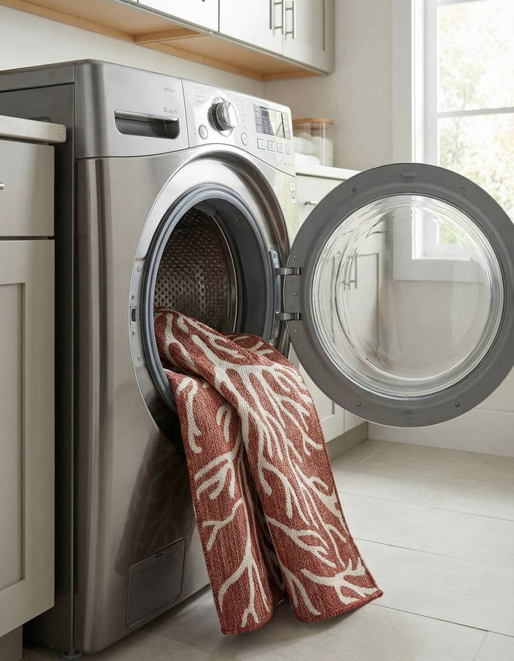 Detail image of  2' x 5' 3  Washable Coastal Indoor / Outdoor Runner Rug