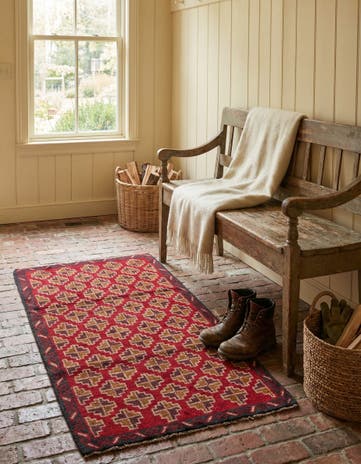 3' x 4' 9 Hand Knotted Balouch Persian Wool Rug