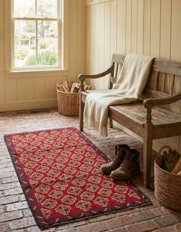 3' x 4' 9 Hand Knotted Balouch Persian Wool Rug