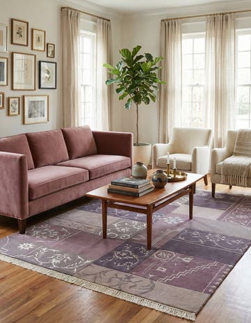 4' 7 x 6' 7 Hand Knotted Darya Wool Rug
