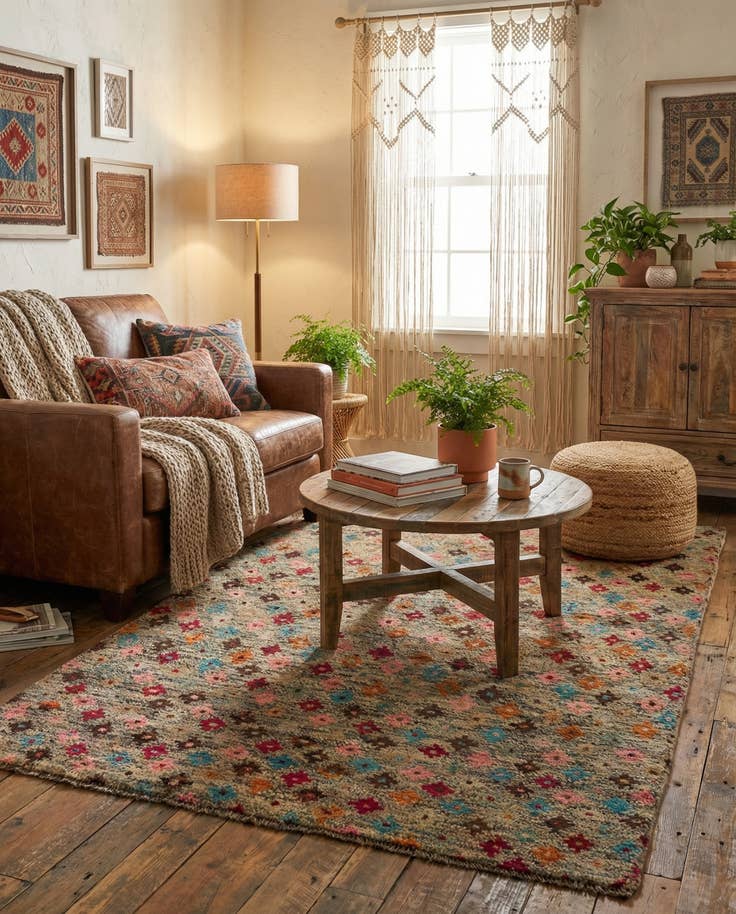 Detail image of 4' x 6' 1 Hand Knotted Balouch Wool Rug