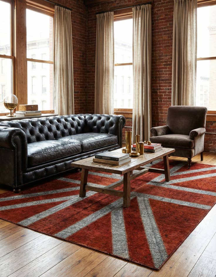 Detail image of  5' 7 x 8'  Hand Knotted Ultra Vintage Persian Wool Rug