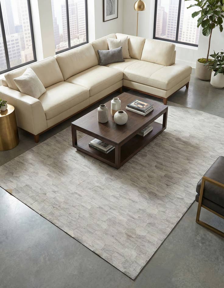 Detail image of 5' x 7' 10 Cowhide Rug