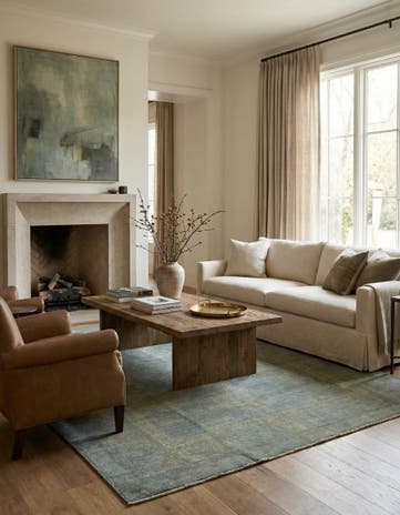 5' 7 x 7' 9 Hand Knotted Over-Dyed Ziegler Rug