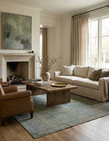 5' 7 x 7' 9 Hand Knotted Over-Dyed Ziegler Rug