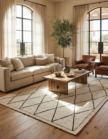 5' 4 x 7' 10 Hand Knotted Moroccan Wool Rug