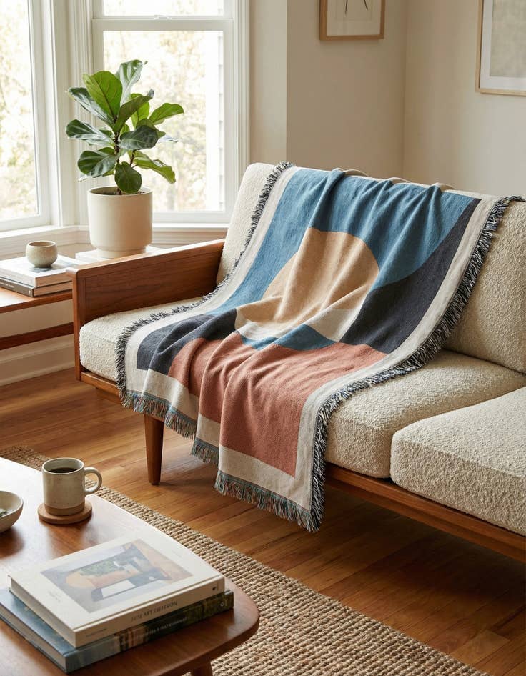 Detail image of 4' 6 x 6' Orbit Throw Blanket