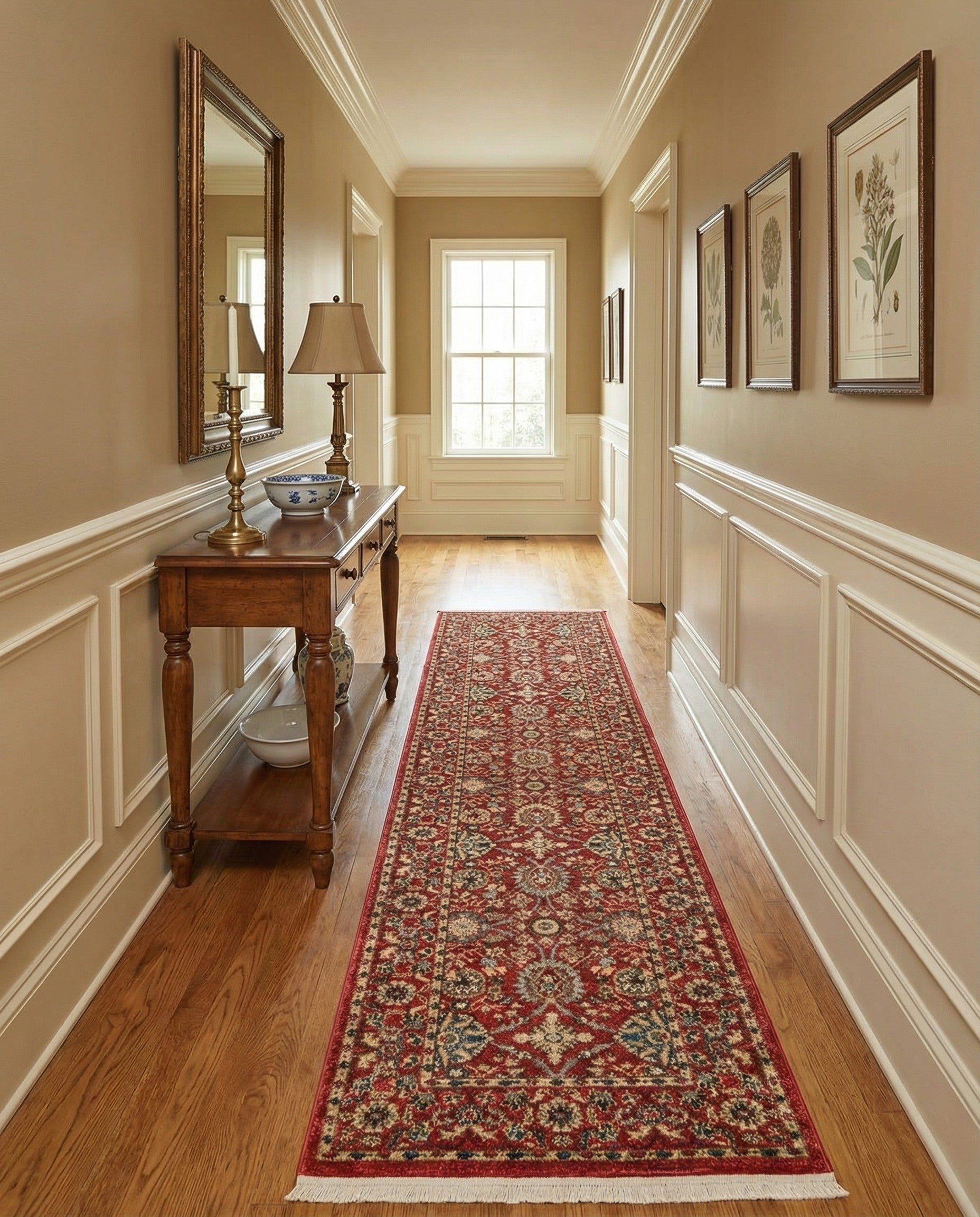 Red Kensington Runner Rug