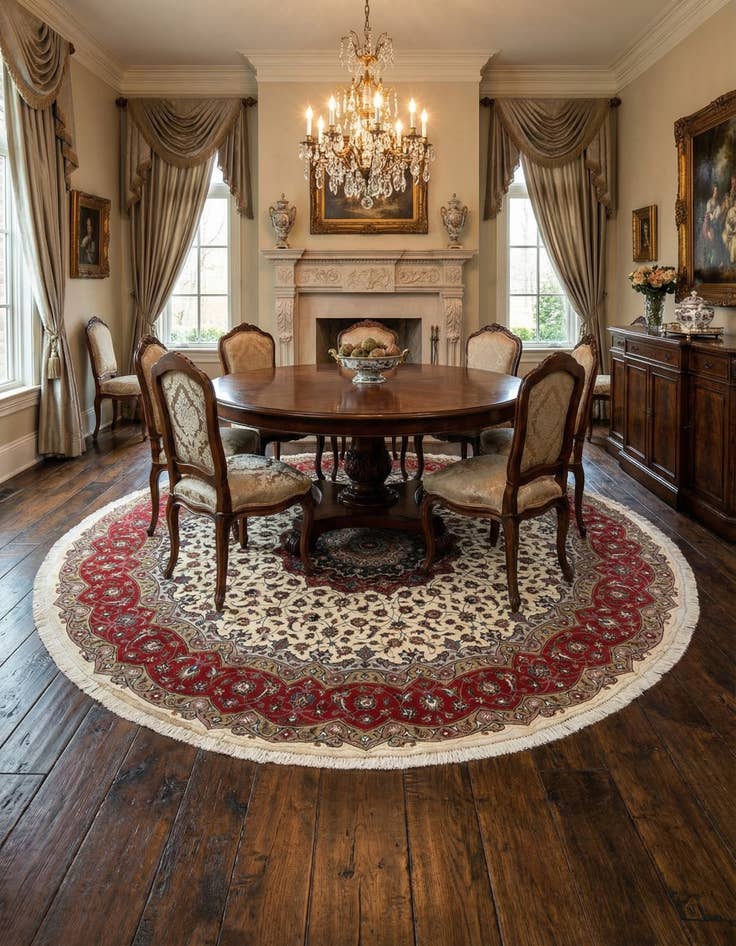 Detail image of 9' 10 x 9' 10 Tabriz Round Rug