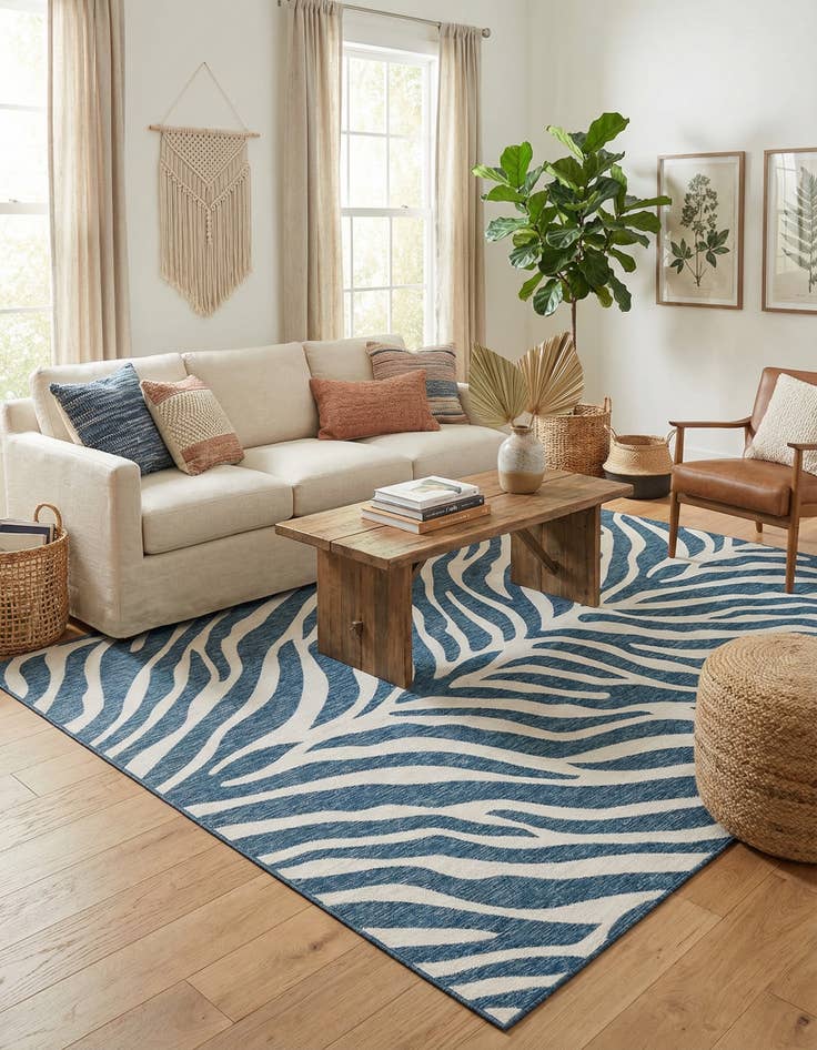 Detail image of  9' x 12'  Washable Safari Indoor / Outdoor Rug