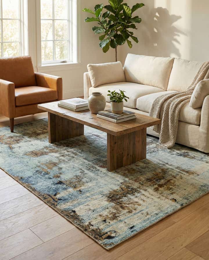 4' 7 x 5' 10 Hand Knotted Ultra Vintage Persian Wool Rug