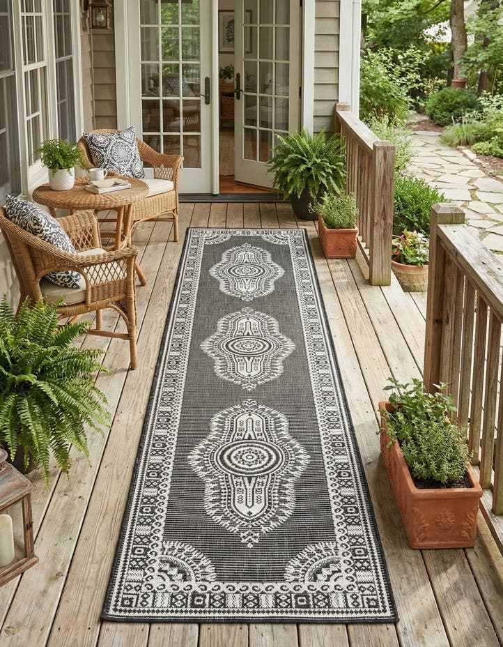 2' 7 x 12' Easy-Clean Traditional Indoor / Ou...