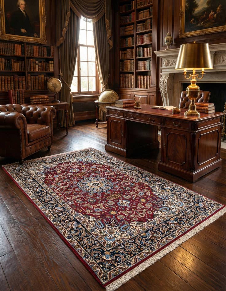 Detail image of 3' 8 x 5' 4 Isfahan Rug