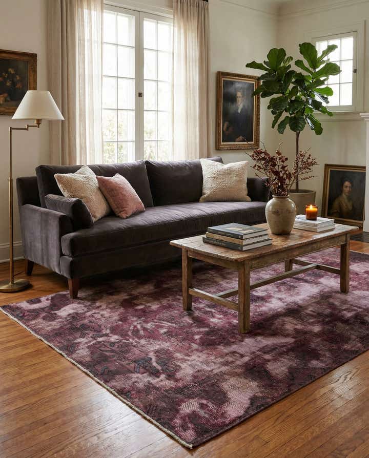 5' 7 x 9' Hand Knotted Ultra Vintage Persian Wool Rug