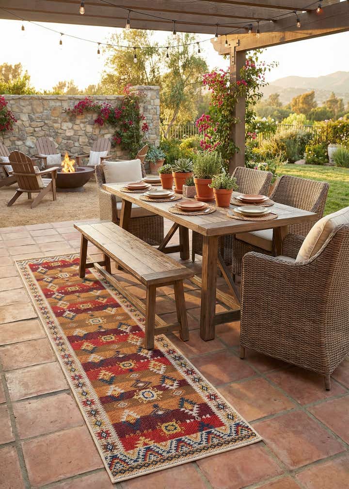 2' 7 x 12' Easy-Clean Baja Indoor / Outdoor Runner Rug