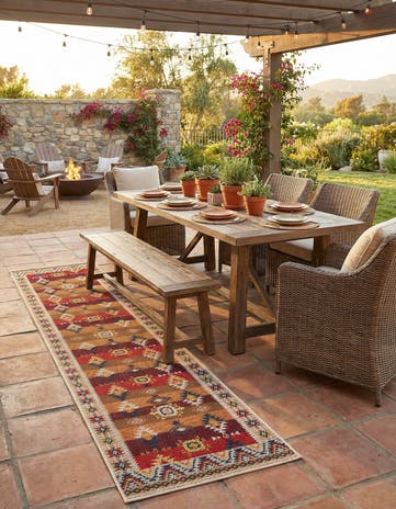 2' 7 x 12' Easy-Clean Baja Indoor / Outdoor Runner Rug