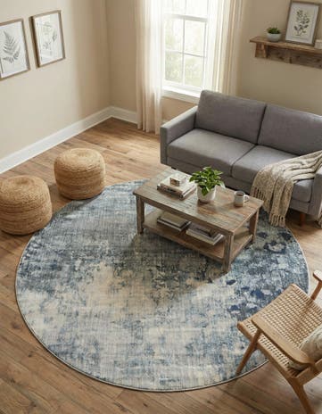Gray Apollo Round Rug