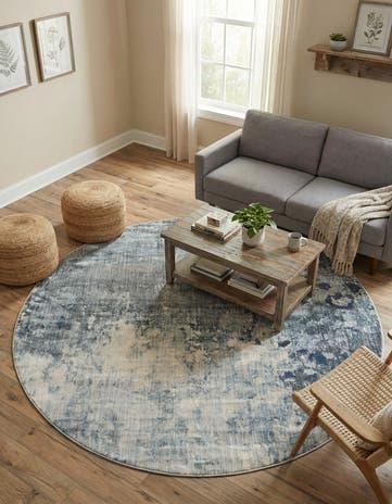 Gray Apollo Round Rug