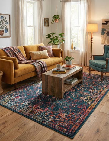 Navy Blue Madeline Rug