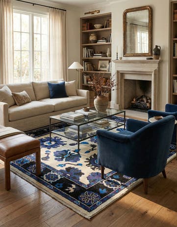 9' 3 x 12' 9 Hand Knotted Oushak Wool Rug