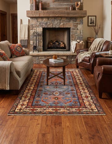 4' 2 x 5' 11 Hand Knotted Kazak Rug