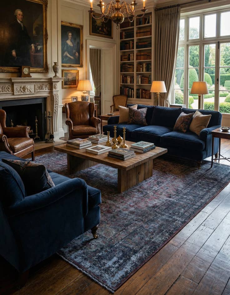 Detail image of 9' 8 x 13' 6 Vintage Royal Wool Rug