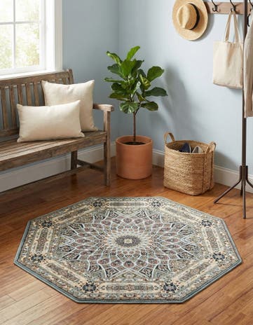 3' x 3' Nain Design Octagon Rug