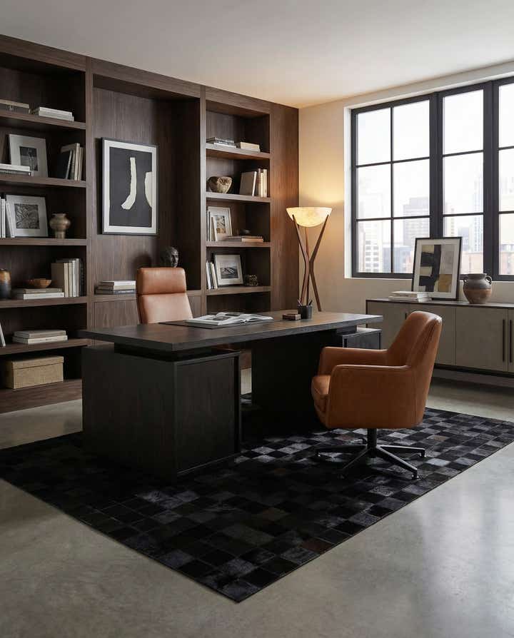 5' 3 x 8' 2 Cowhide - Patchwork Rug
