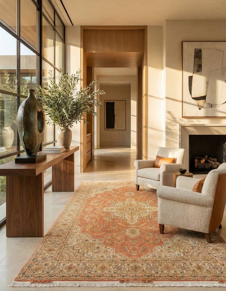 Detail image of 6' 8 x 10' 6 Tabriz Rug