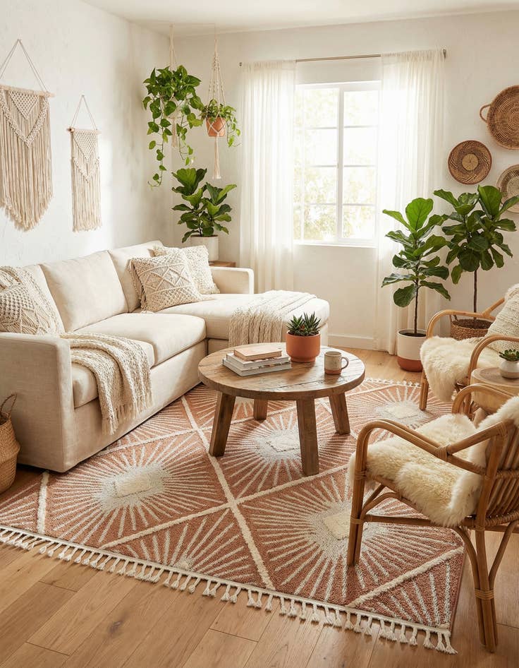 Detail image of  7' 10 x 7' 10 Boho Square Rug