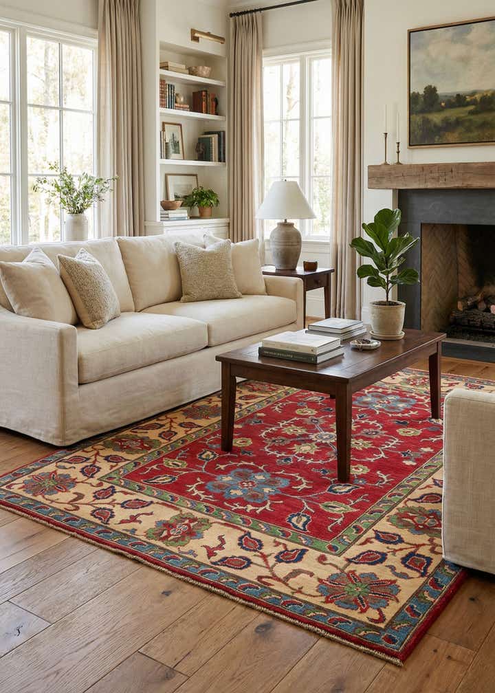 5' 2 x 7' 1 Hand Knotted Kazak Rug