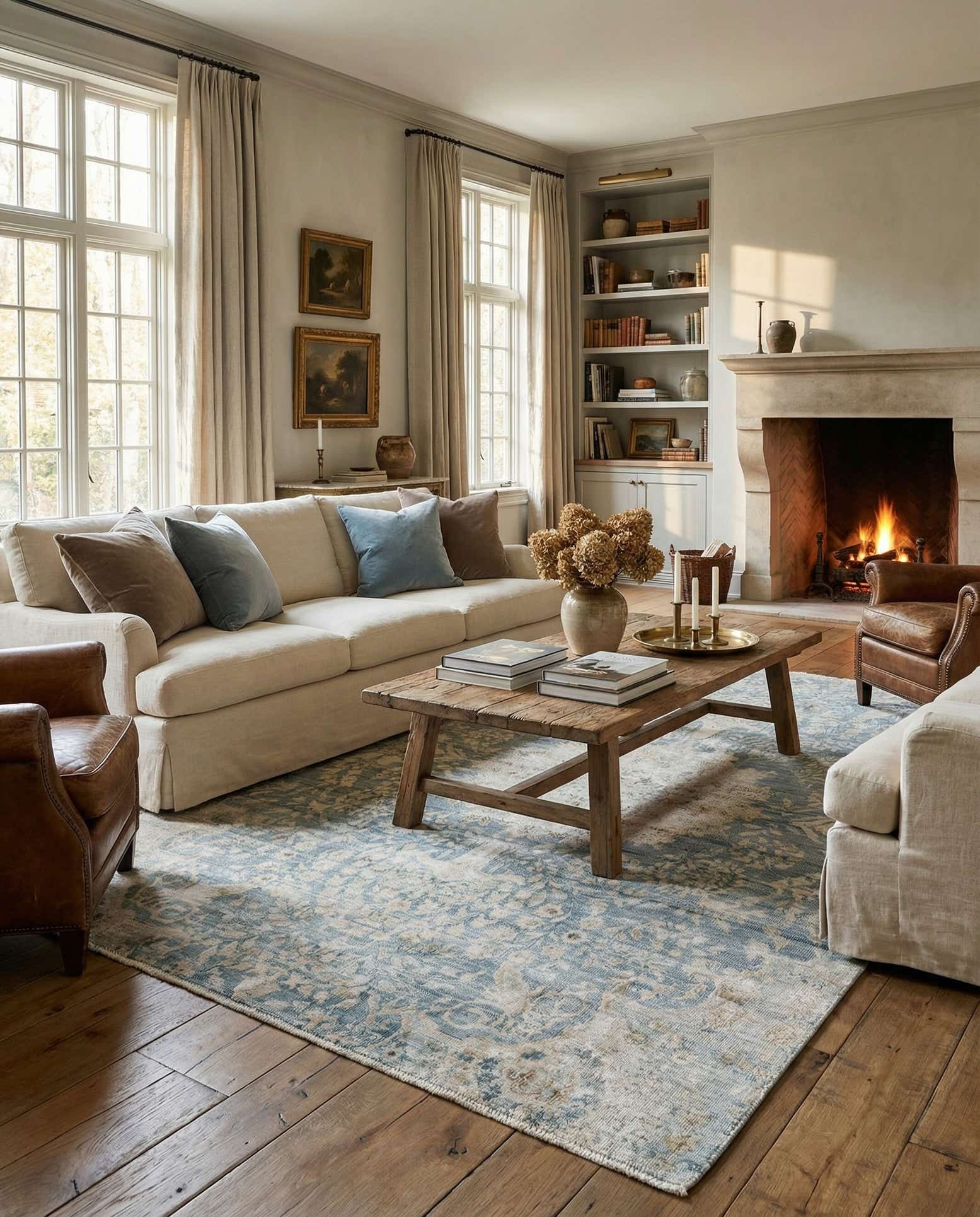 5' 9 x 9' Hand Knotted Ultra Vintage Persian Wool Rug