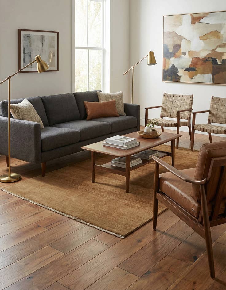 Detail image of  3' 4 x 6' 8  Hand Knotted Modern Ziegler Wool Rug