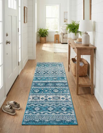 Blue Lucerne Runner Rug