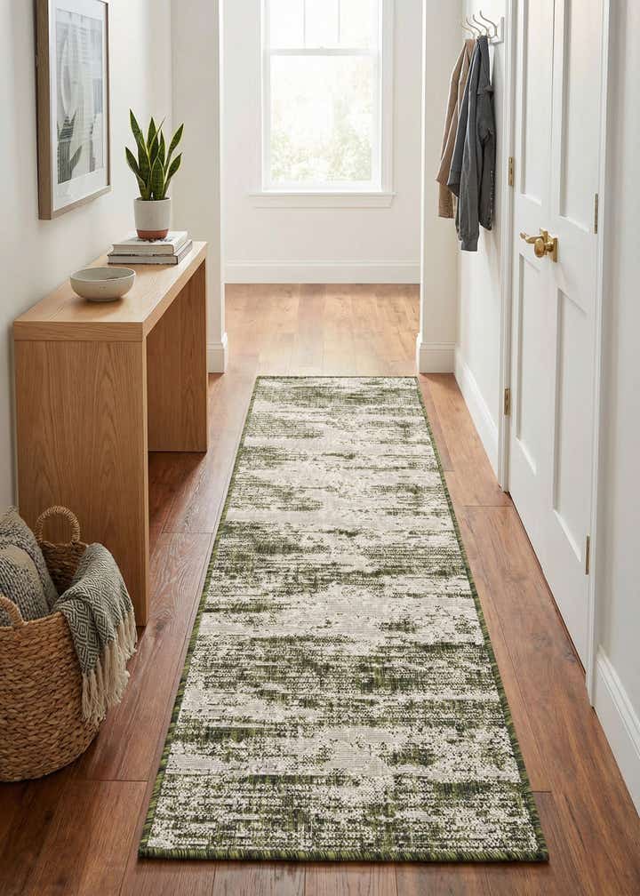 2' x 6' Easy-Clean Modern Indoor / Outdoor Runner Rug