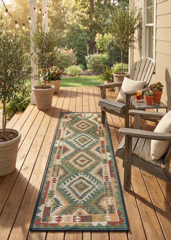 2' x 6' Easy-Clean Baja Indoor / Outdoor Runner Rug