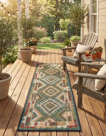 2' x 6' Easy-Clean Baja Indoor / Outdoor Runner Rug