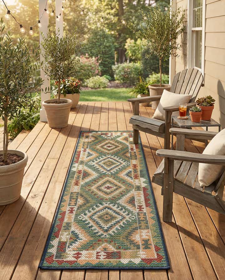 2' x 6' Easy-Clean Baja Indoor / Outdoor Runner Rug