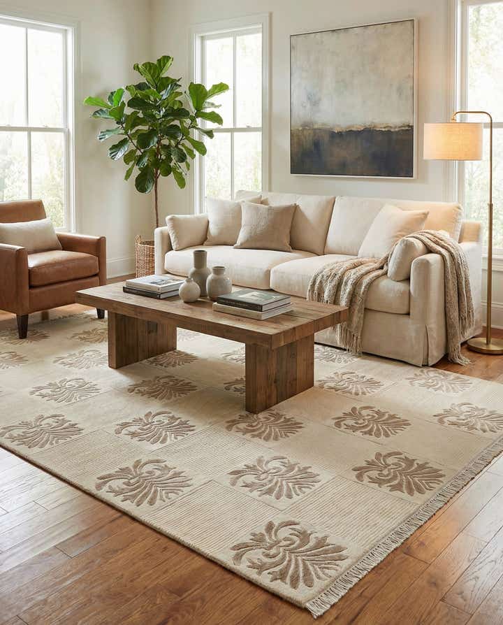 6' 7 x 10' Hand Knotted Darya Wool Rug