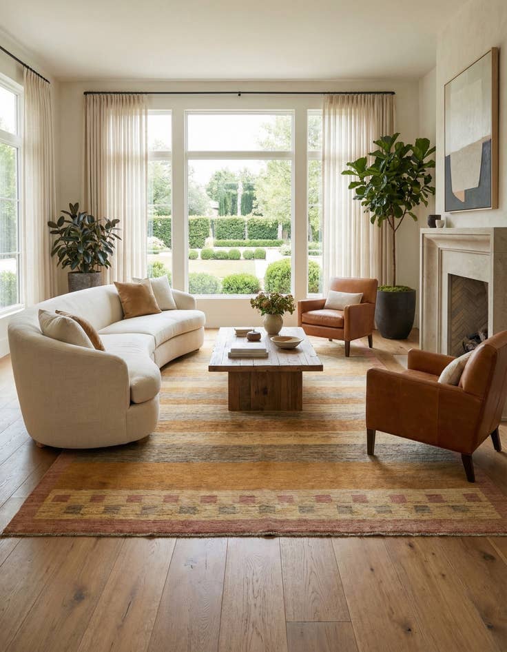 Detail image of 8' 3 x 11' 7  Hand Knotted Modern Ziegler Rug