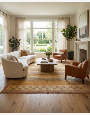 8' 3 x 11' 7 Hand Knotted Modern Ziegler Rug