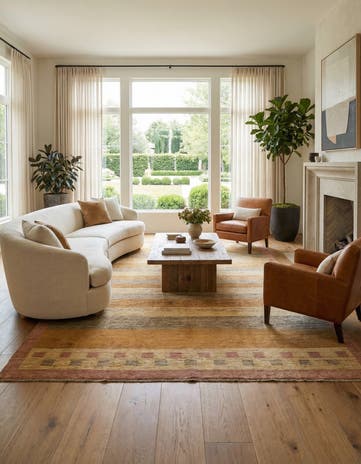 8' 3 x 11' 7 Hand Knotted Modern Ziegler Rug