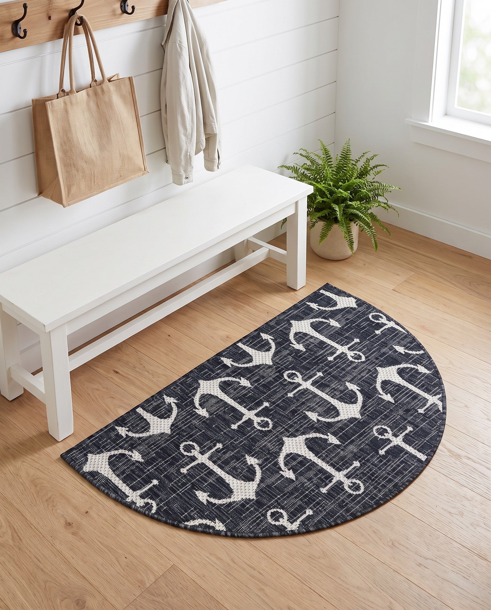 2' 2 x 3' 7 Easy-Clean Coastal Indoor / Outdoor Hearth Rug