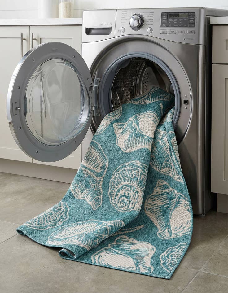 Detail image of  4' x 6'  Washable Coastal Indoor / Outdoor Rug