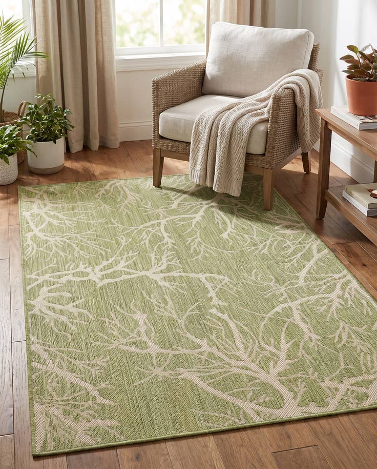 Detail image of 125cm x 185cm Fácil de limpiar Botanical Alfombra Comprar todos los estilos