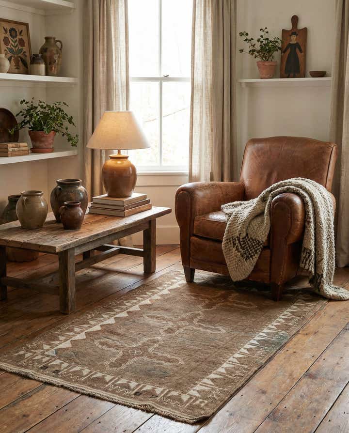 2' 8 x 4' 4 Hand Knotted Ultra Vintage Persian Wool Rug
