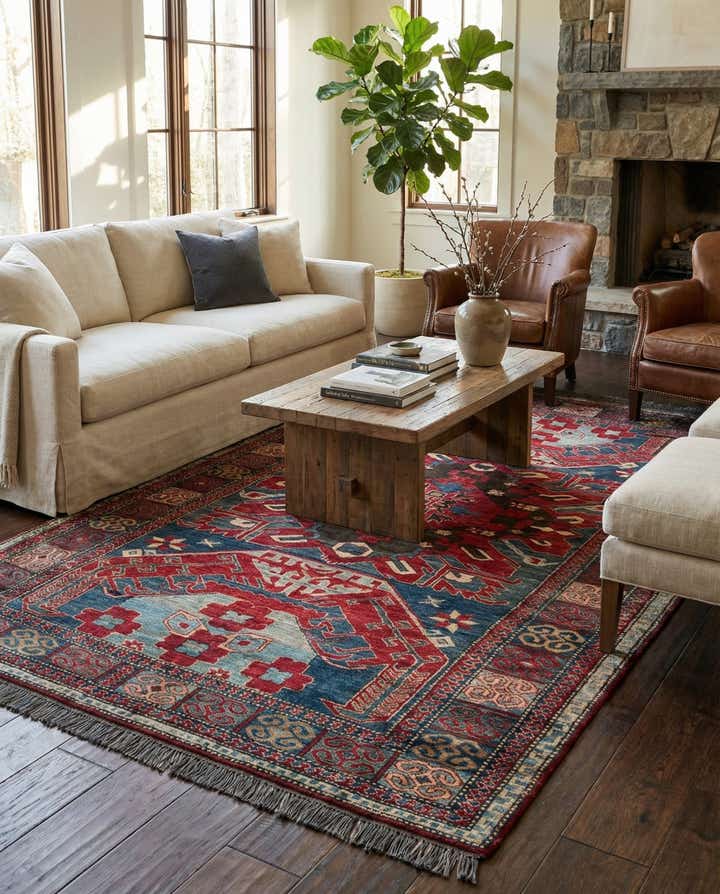 5' x 7' 9 Hand Knotted Kazak Wool Rug