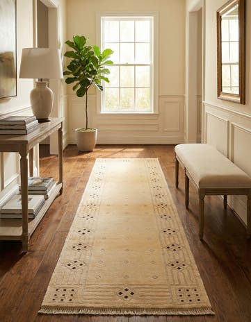 2' 8 x 9' 8 Hand Knotted Darya Wool Runner Rug