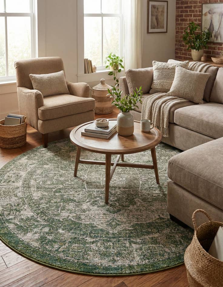 Detail image of  6' x 6' Isabella Round Rug