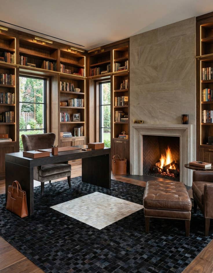 Detail image of 8' 1 x 10' Cowhide Stocks Rug